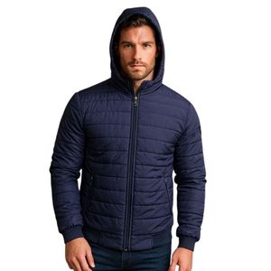 Chaqueta Impermeable GO Giache Para Hombre Con Capucha Removible Oslo Azul Oscuro