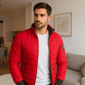 Chaqueta Impermeable GO Giache Para Hombre Con Capucha Removible Oslo Rojo