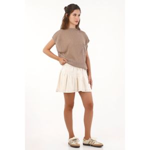 Falda corta con bolero crudo para mujer