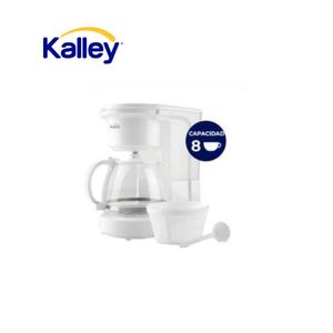 Cafetera Eléctrica Kalley Blanca 8 Tazas con Filtro Permanente