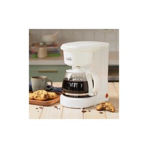 Cafetera Eléctrica Kalley Blanca 8 Tazas con Filtro Permanente
