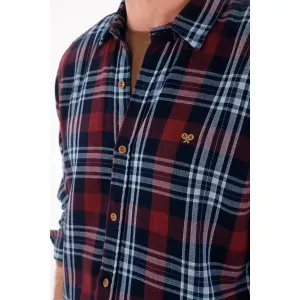 Camisa tipo leñadora azul para hombre