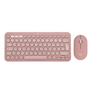 Combo Logitech Pebble 2: Teclado K380s + Mouse M350s Rosa