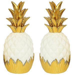 Set X2 Piñas Decorativas Luxury Diseño Exclusivo 33cm Y 27cm