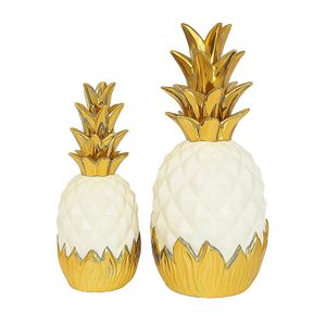 Set X2 Piñas Decorativas Luxury Diseño Exclusivo 33cm Y 27cm