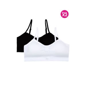 Paquete x2 top sin costuras copas removibles