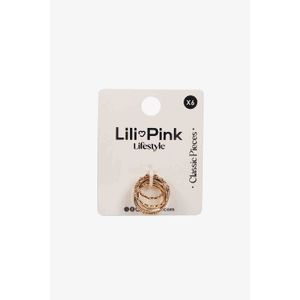 Set x6 unidades de anillos en tono dorado