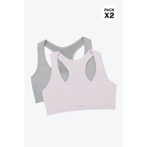 Top para niña con tecnología sin costuras paquete x2