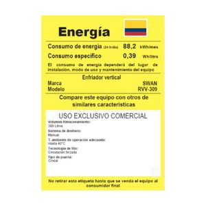 VITRINA SWAN RVV 309L MA CS
