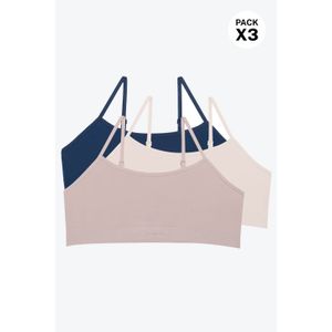 Top con tecnologia seamless sin costuras paquete x3