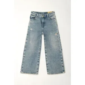 Jean Wide Leg tono medio azul para niña