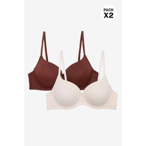 Brasier en microfibra copa 3/4 copa "b" x2 und