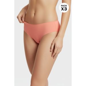 Hipster invisible en microfibra corte a ras paquete x3