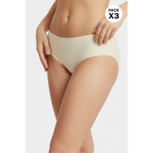 Hipster invisible en microfibra corte a ras paquete x3