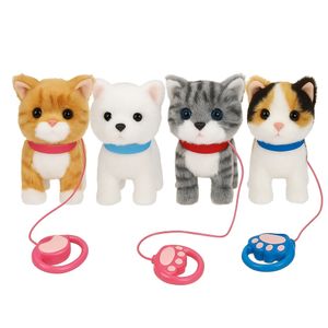 Gato Peluche Interactivo Repite Voz Correa Juguete Niños