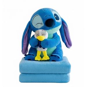 Peluche Con Cobija Diseño Stitch Para Niños y Adultos