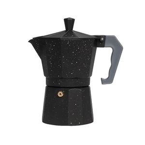 Cafetera Italiana 6 Tazas Moka Color Negro Salteado