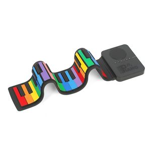 Piano Flexible Enrollable De Colores Con Parlante Integrado