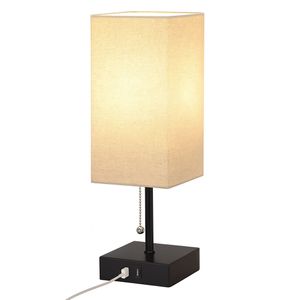 Lampara De Mesa 1Tono 2 Puertos De Carga Con Cadena