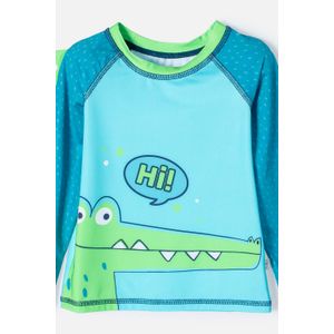 Conjunto de baño de LittleMic manga larga verde para niño 2T a 5T