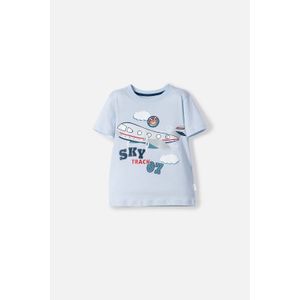 Camiseta LittleMic azul clara manga corta para niño 2T a 5T