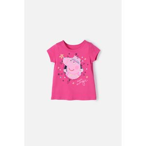 Camiseta de Peppa manga corta rosada para niña 2T a 5T