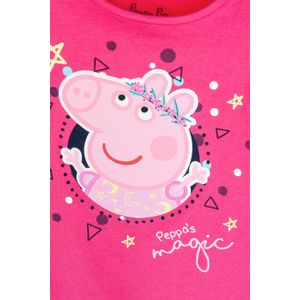 Camiseta de Peppa manga corta rosada para niña 2T a 5T