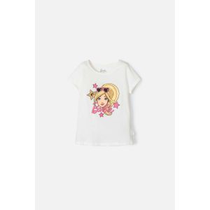 Camiseta de Baribie manga corta marfil para niña