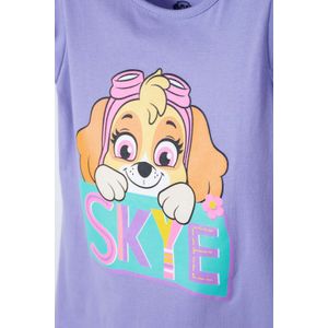 Camiseta de Paw Patrol manga corta lila para niña 2T a 5T