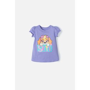 Camiseta de Paw Patrol manga corta lila para niña 2T a 5T