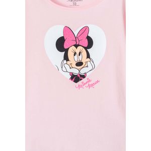 Camiseta de Minnie Mouse manga corta rosada para niña