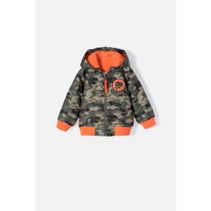 Chaqueta de LittleMic con cierre y chompa verde militar  para bebé niño