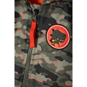Chaqueta de LittleMic con cierre y chompa verde militar  para bebé niño