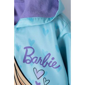Chaqueta de Barbie con capucha menta y morada para niña