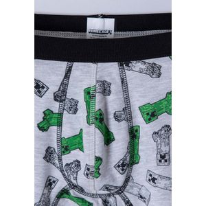 Pack x2 boxer Minecraft negro y gris jaspe para niño