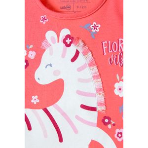 Conjunto LittleMic con pantalón largo coral para bebé niña