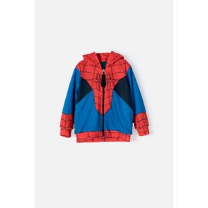 Chaqueta de Spider-man abierto rojo y azul para niño 2T a 5T