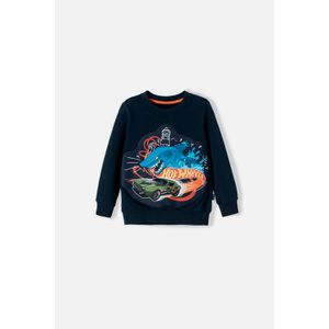 Buzo de Hot Wheels azul oscuro cerrado para niño 2T a 5T