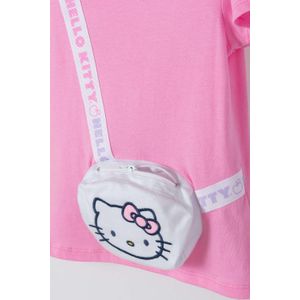 Camiseta de Hello Kitty manga corta rosado para niña 2T a 5T
