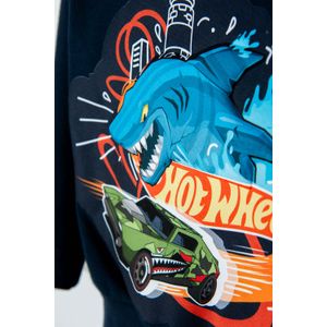 Buzo de Hot Wheels azul oscuro cerrado para niño 2T a 5T