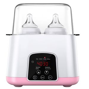 Esterilizador De Biberones Calentador De Teteros Con Accesorios 5 en 1 Rosa