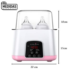 Esterilizador De Biberones Calentador De Teteros Con Accesorios 5 en 1 Rosa