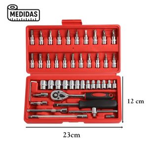 Kit Estuche Y Herramientas 46 Piezas Intercambiables