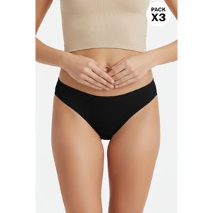 Brasilera con corte al ras en microfibra paquete x3