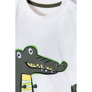 Conjunto LittleMic  con pantalón verde y blanco para bebé niño