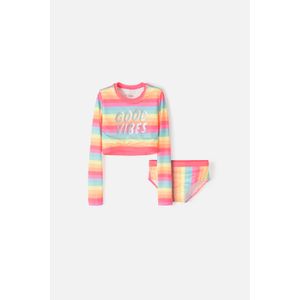 Conjunto de baño Mic manga larga multicolor para niña
