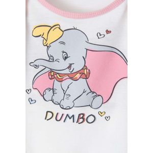 Pijama de Dumbo con pantalón largo marfil para bebé niña