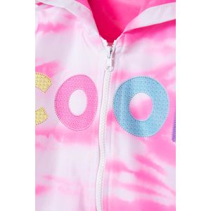 Chaqueta Mic con capucha rosada para niña