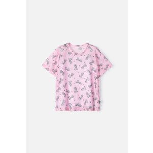 Camiseta de Barbie manga corta rosada para niña