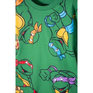 Camiseta de las Tortugas Ninja manga corta verde para niño